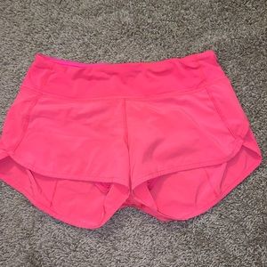 COPY - pink lululemon speed up shorts